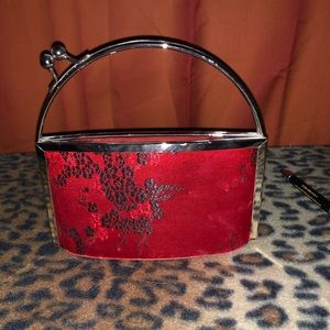 Red Cherry Blossom Clutch